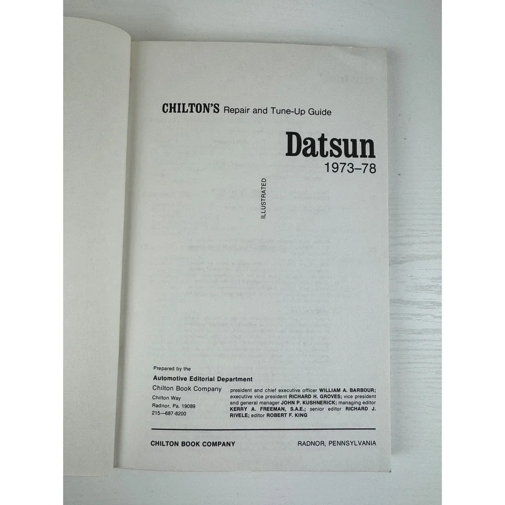 Chilton Datsun 1973-1978 Repair Tune Up Guide Manual Vintage 510 610 710‎  200SX